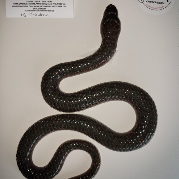 SNAKE winder COPPER GREEN Resin Figurine New collectible animal reptile HOME GAR - Picture 1 of 3